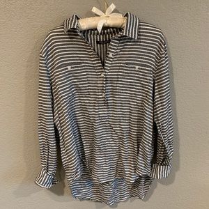 Striped 1/2 button down